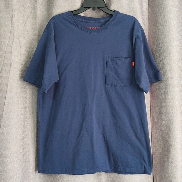 Red Kap Blue Crew Neck Pocket Work T-shirt. Sz Large - Picture 3 of 6